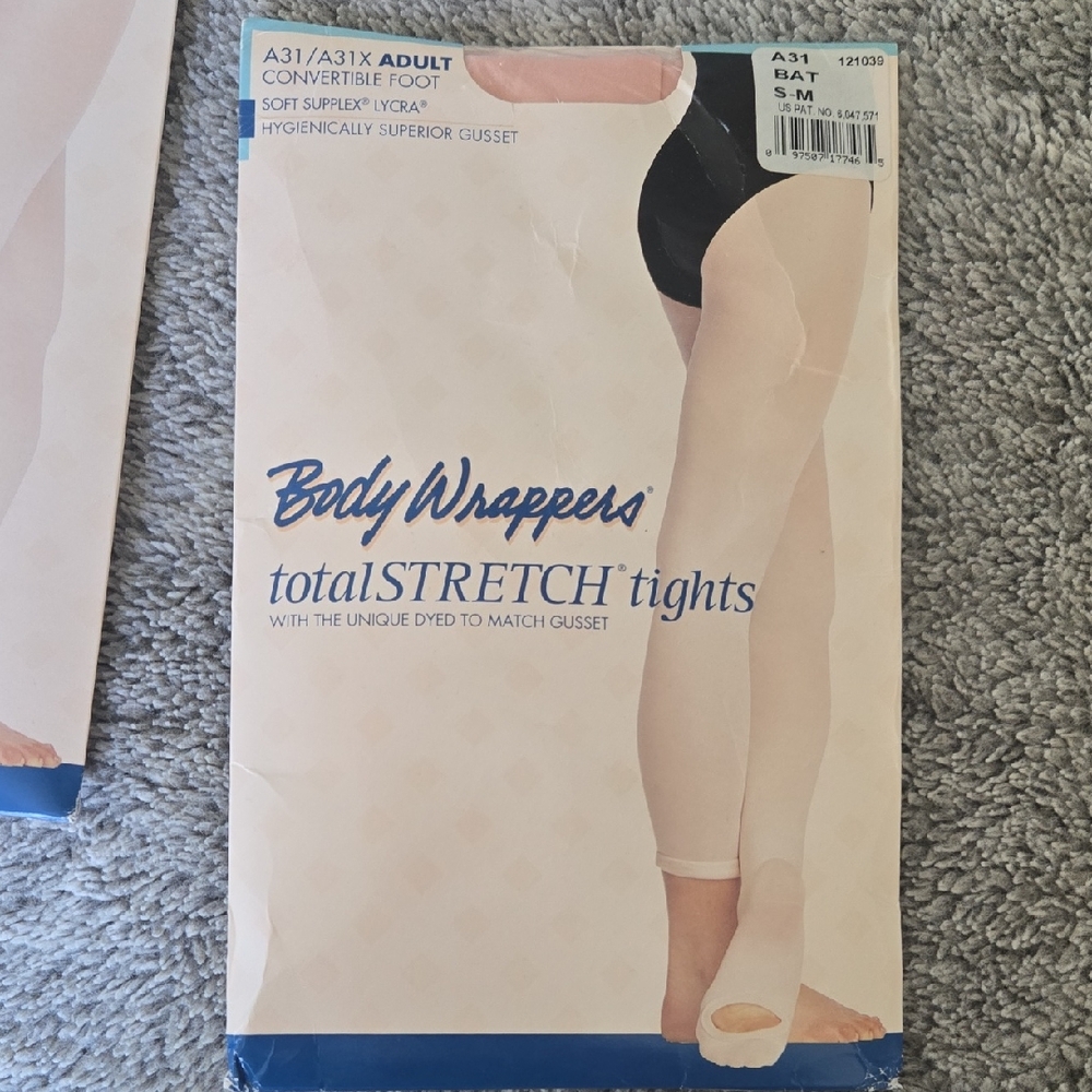 Body Wrappers Convertible Foot Tights ADULT S/M Nwt , Pink